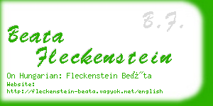 beata fleckenstein business card